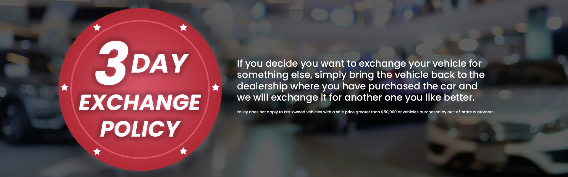 3-Day Exchange Policy